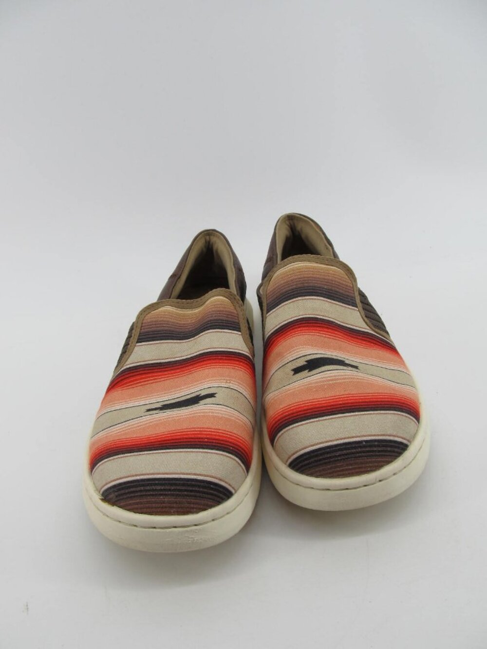 Ariat Ryder Rust Saddle Blanket Printed Fabric Slip On Shoes Women's Size 10B